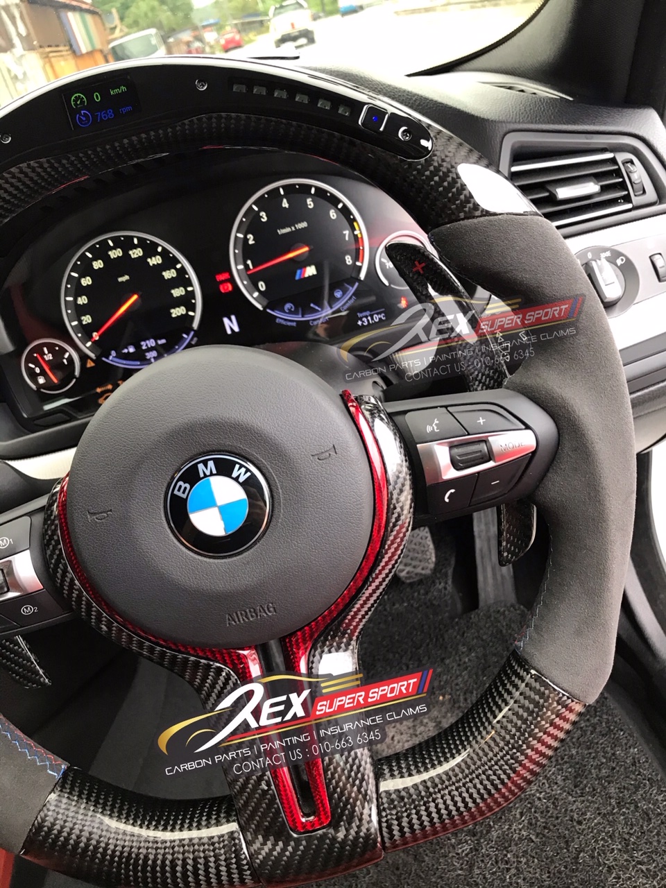 LED Performance Carbon M3 F30 M4 F80 Steering Wheel Full Set