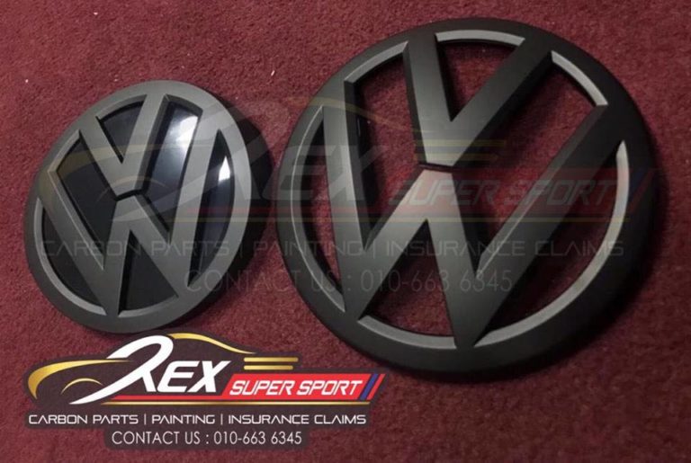 Golf MK7 VW Logo Emblem Matte Black