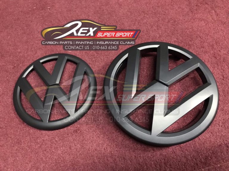 Golf MK6 VW Logo Emblem Matte Black