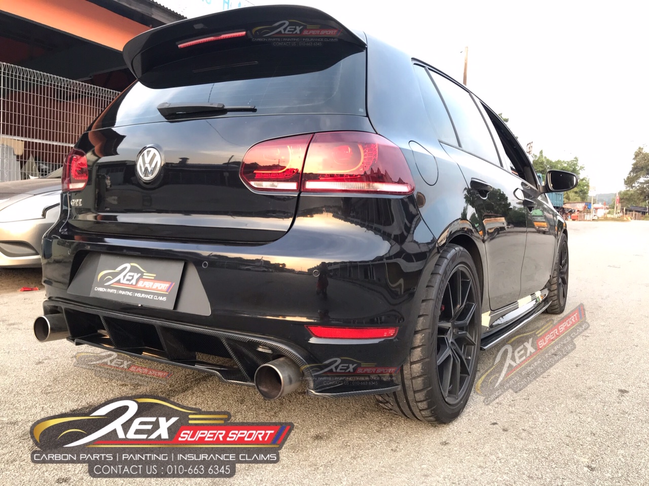 Golf MK6 GTI Rear Diffuser Revozport Carbon | Rexsupersport ...