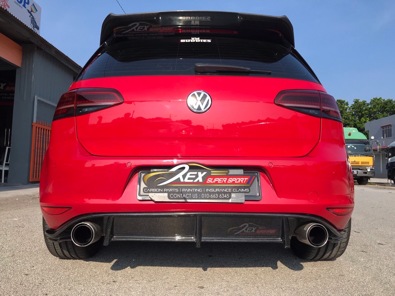 Golf MK7 TSI / GTI Rear Diffuser Revozport | Rexsupersport ...