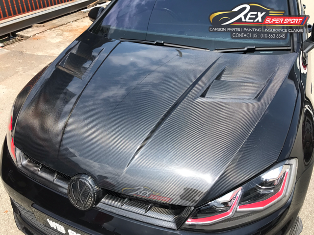 Golf MK7 / MK7.5 Bonnet Hood Aspec Carbon | Rexsupersport - Specializes ...