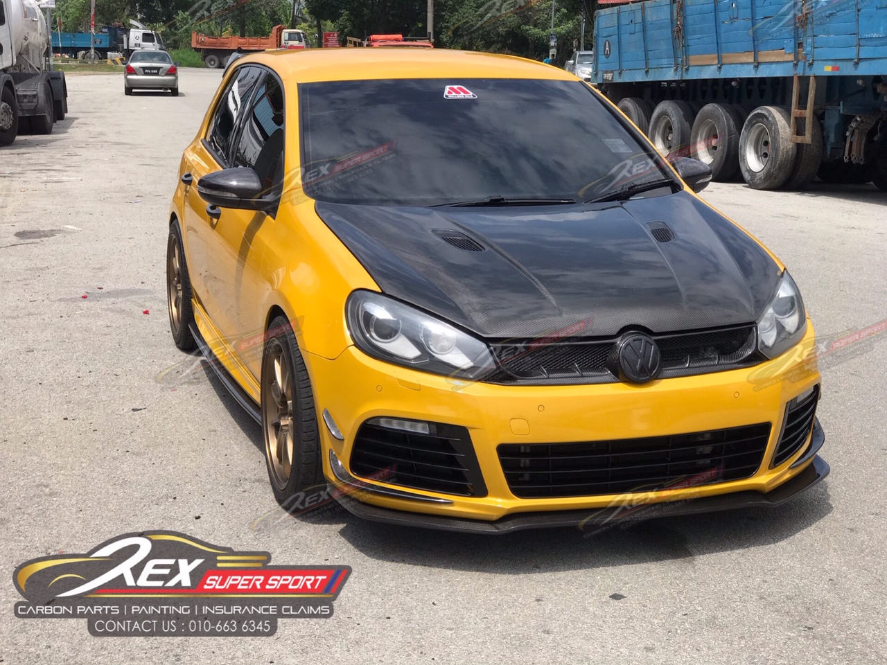 Golf Mk6 R Front Canard Carbon Rexsupersport Specializes In Providing Carbon Fibre Parts And Accessories