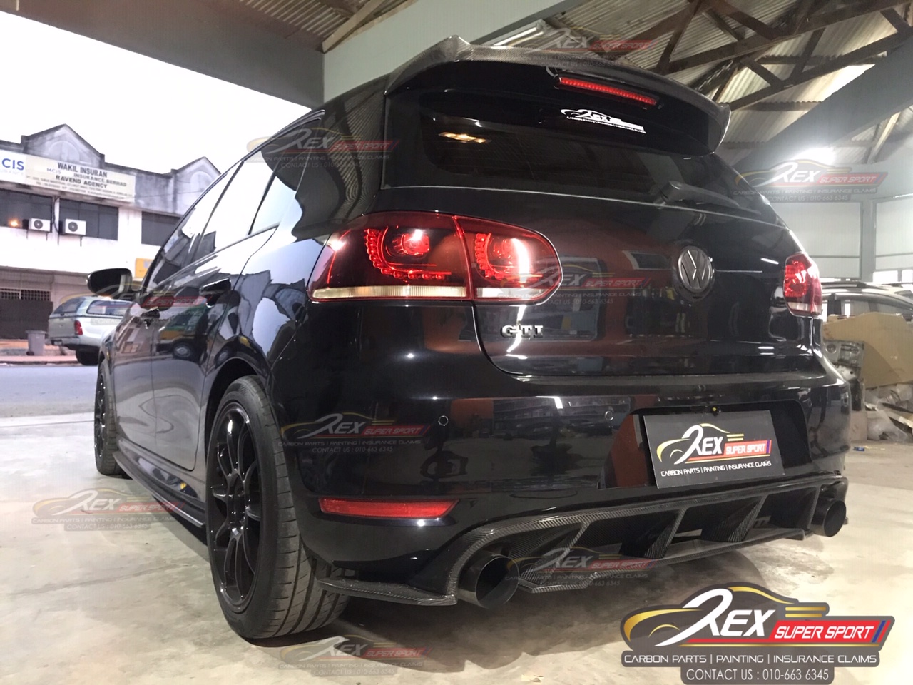 Golf MK6 GTI Rear Diffuser Revozport Carbon | Rexsupersport ...