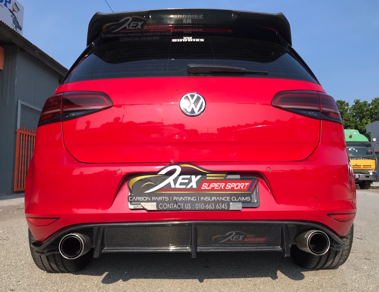 Golf MK7 TSI / GTI Rear Diffuser Revozport | Rexsupersport ...