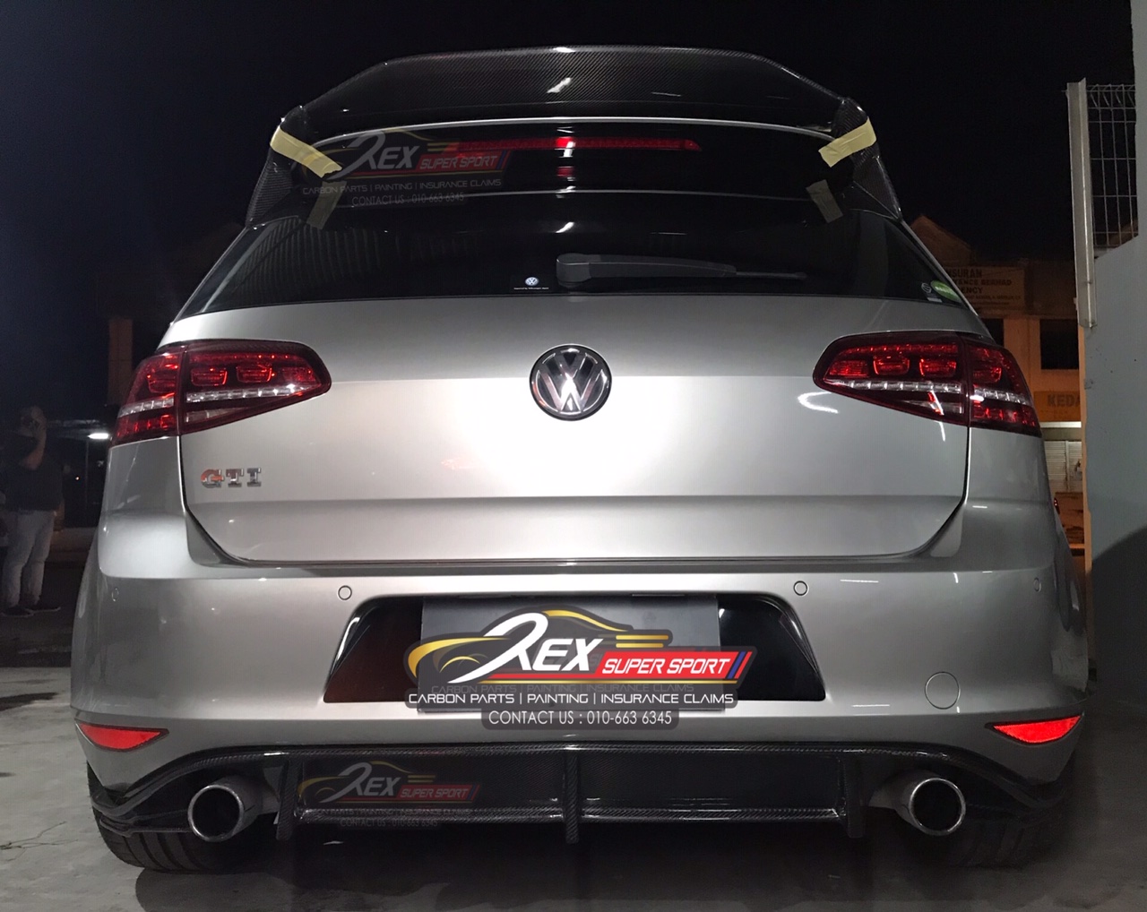 Golf MK7 TSI / GTI Rear Diffuser Revozport | Rexsupersport ...