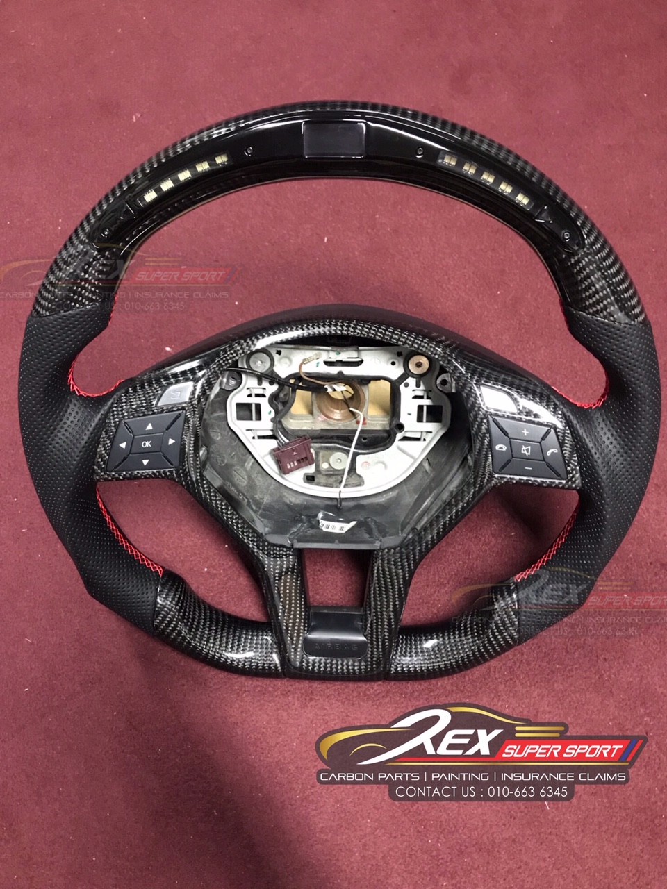 Mercedes Performance LED Digital Carbon Fiber Steering | Rexsupersport