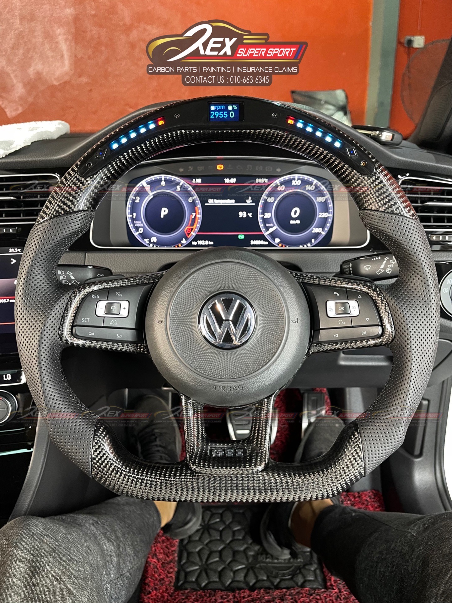 Carbon Fiber Steering wheel for Volkswagen Golf MK7 R - GTI – Imma  Performance