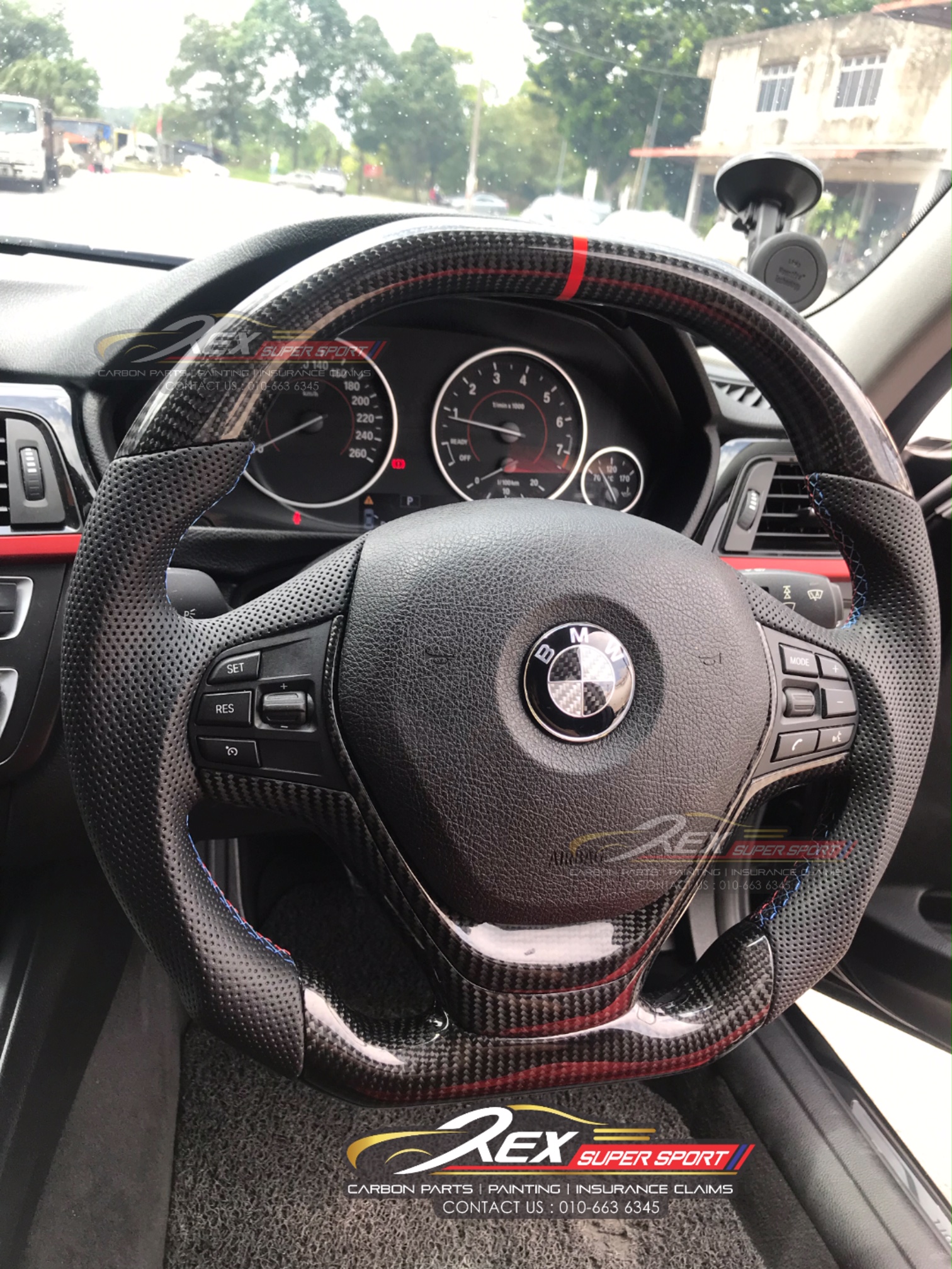 BMW F30 Carbon Fiber Steering Rexsupersport