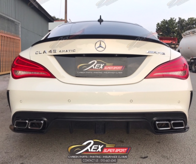 CLA W117 180 200 250 45 AMG Rear Diffuser Revozport Rexsupersport