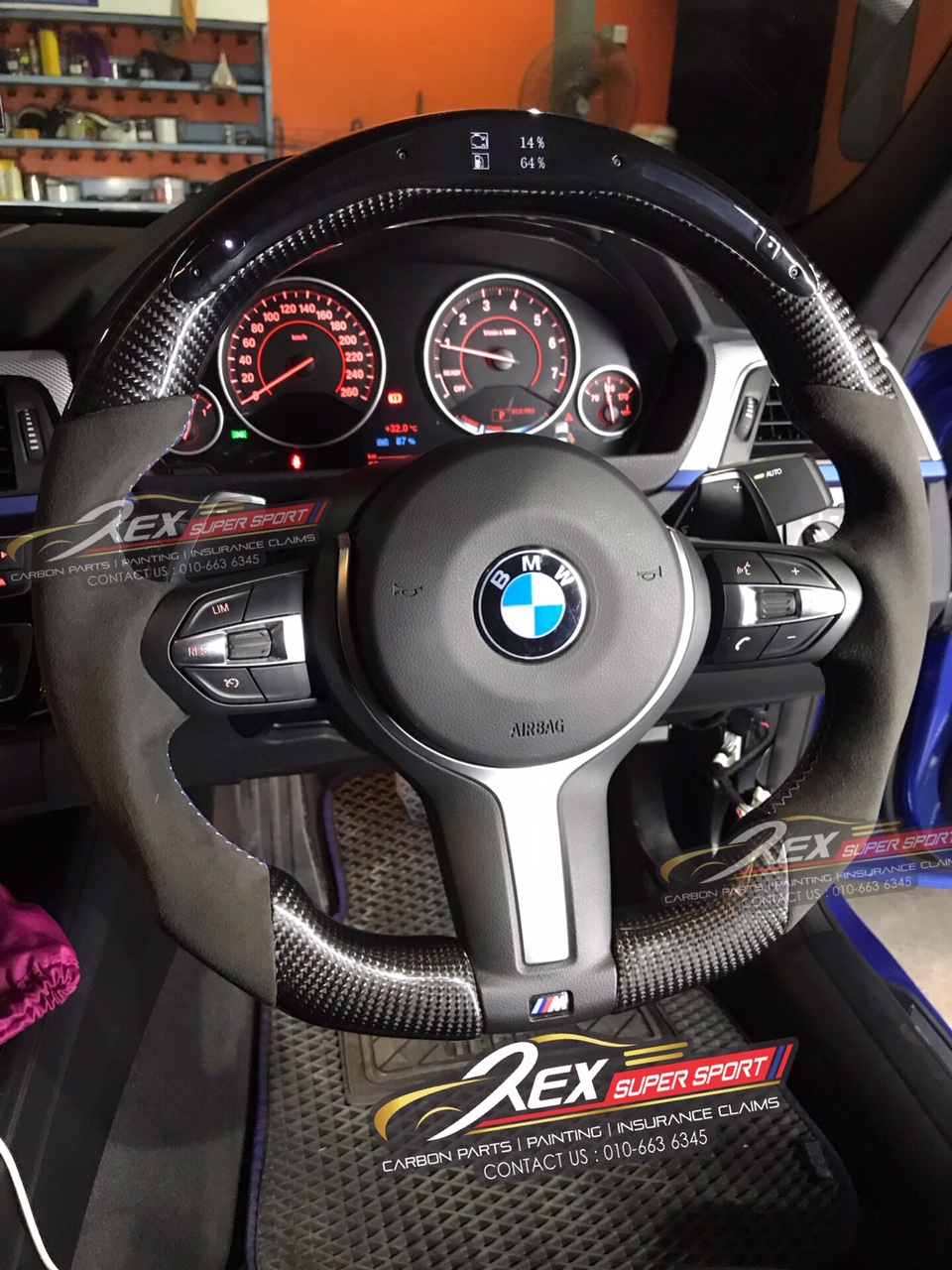 M-Sports Performance LED Digital Carbon Fiber Steering | Rexsupersport