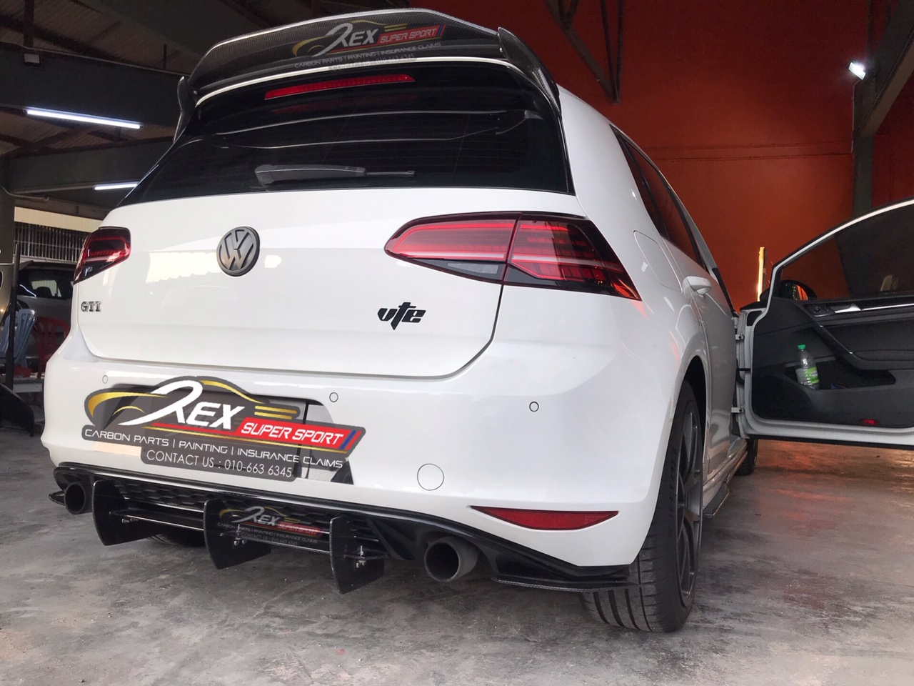 Golf MK7 GTI Maxton Rear Diffuser Carbon | Rexsupersport - Specializes ...