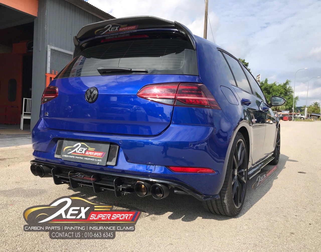 Golf Mk7.5 R Maxton Rear Diffuser Carbon | Rexsupersport - Specializes ...