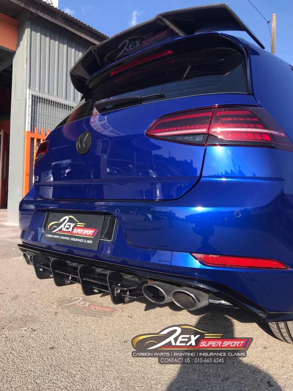 Golf Mk7.5 R Maxton Rear Diffuser Carbon | Rexsupersport - Specializes ...