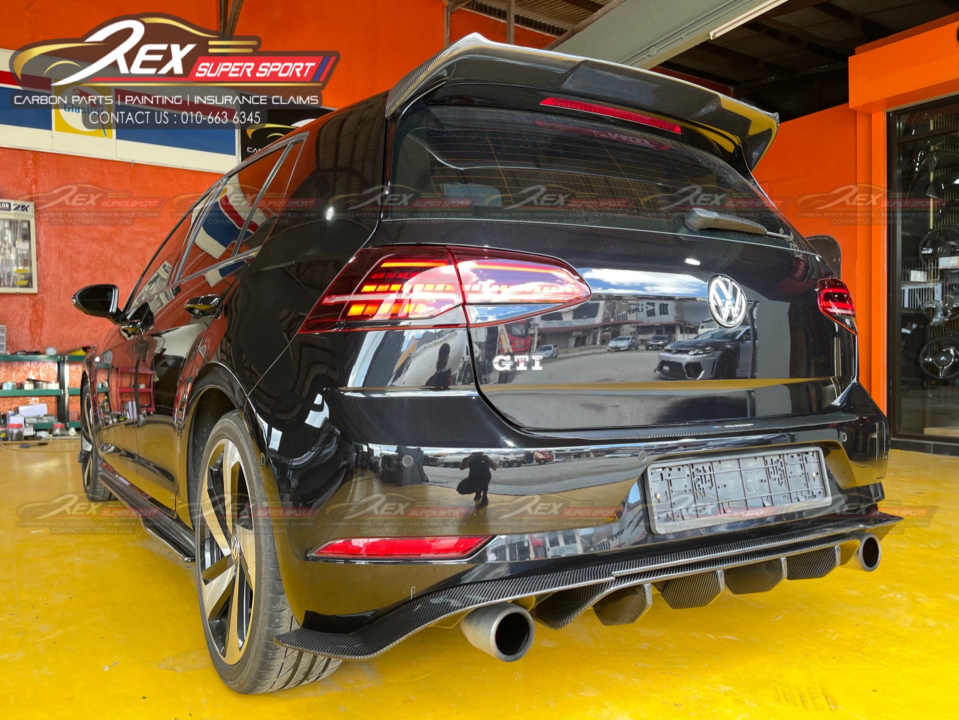 Golf Mk7.5 GTI Rear Diffuser Carbon | Rexsupersport - Specializes In ...