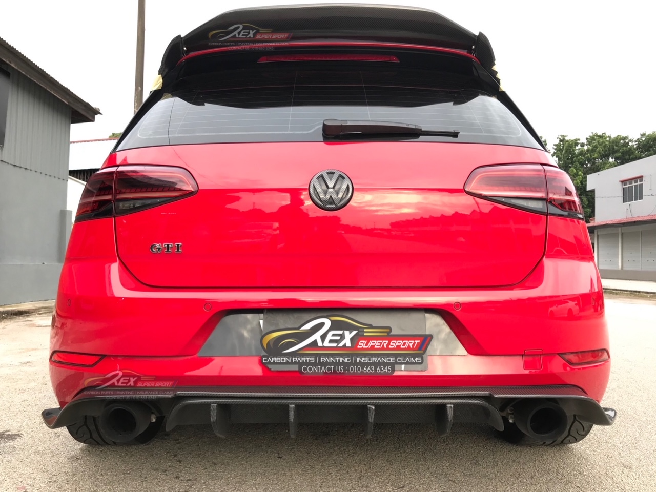 Golf Mk7.5 GTI Rear Diffuser Carbon Rexsupersport Specializes In