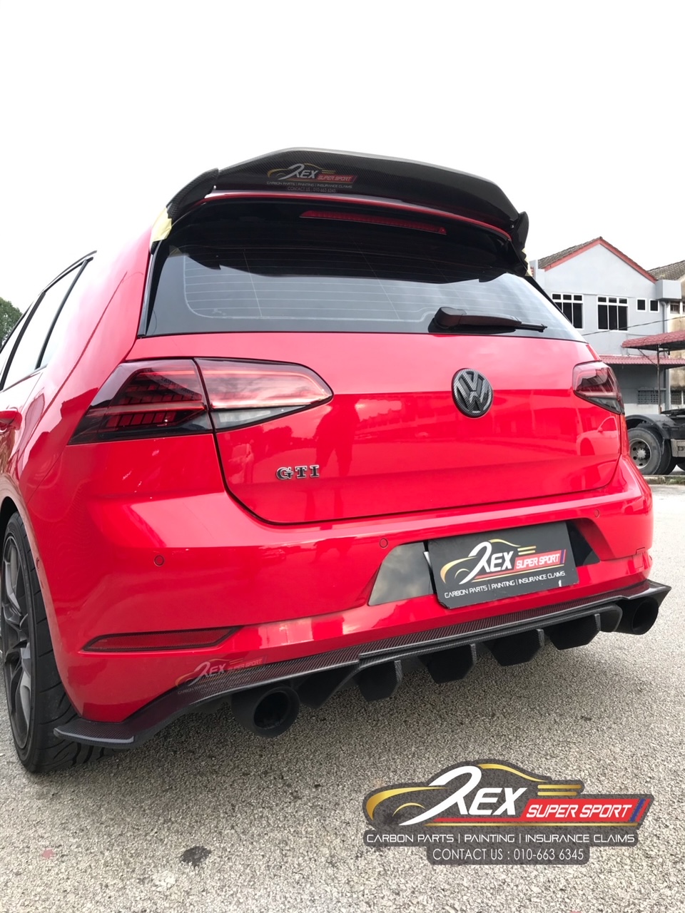 Golf Mk7.5 GTI Rear Diffuser Carbon Rexsupersport Specializes In