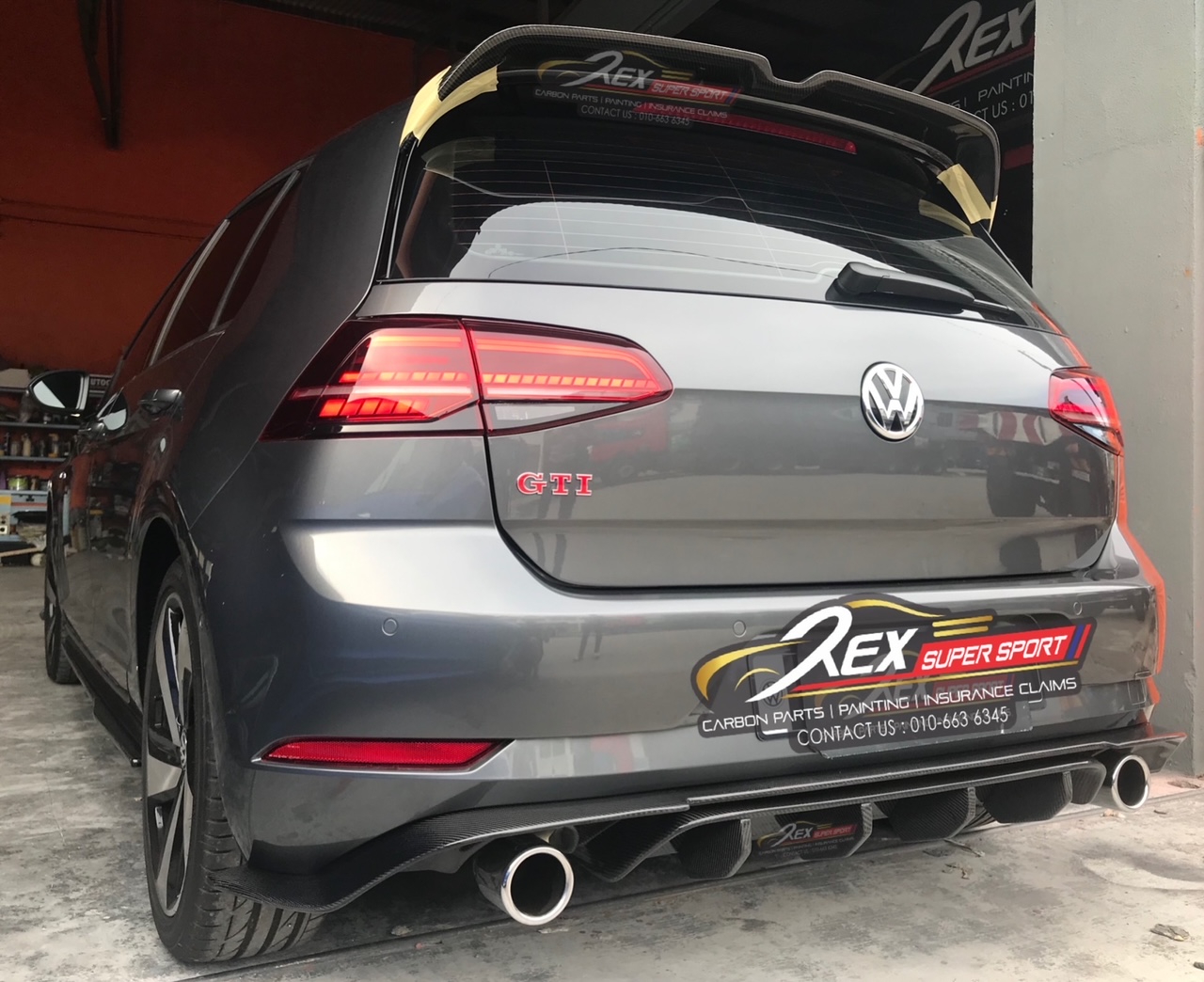 Golf Mk7.5 GTI Rear Diffuser Carbon | Rexsupersport - Specializes In ...