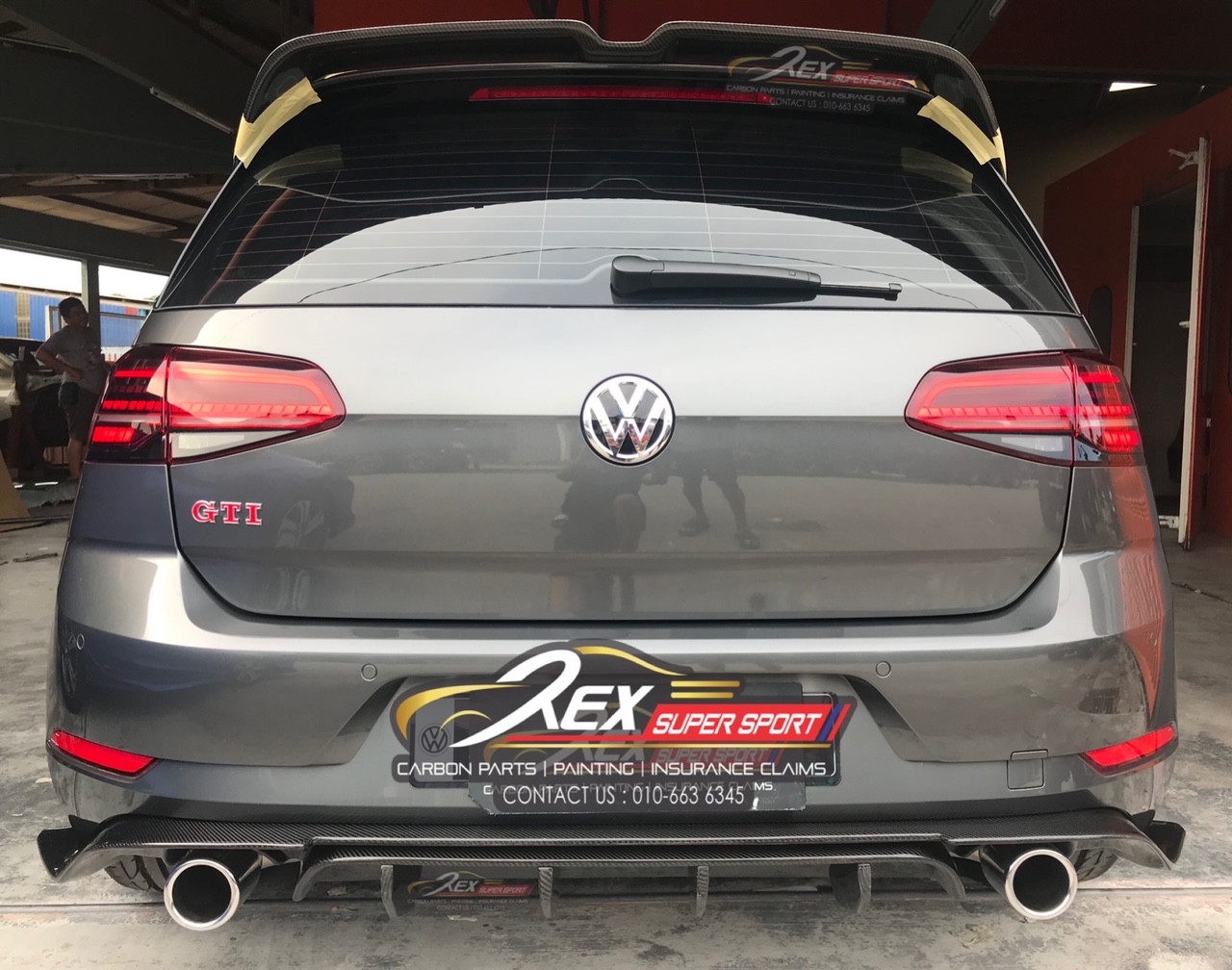 Golf Mk7.5 GTI Rear Diffuser Carbon | Rexsupersport - Specializes In ...