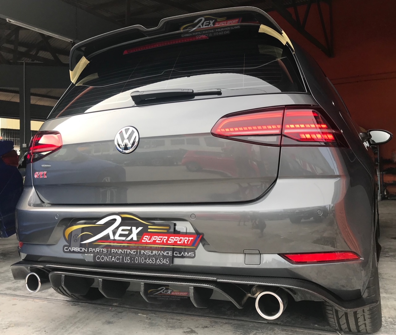 Golf Mk7.5 GTI Rear Diffuser Carbon | Rexsupersport - Specializes In ...