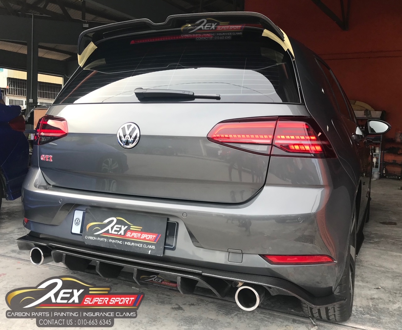 Golf Mk7.5 GTI Rear Diffuser Carbon | Rexsupersport - Specializes In ...