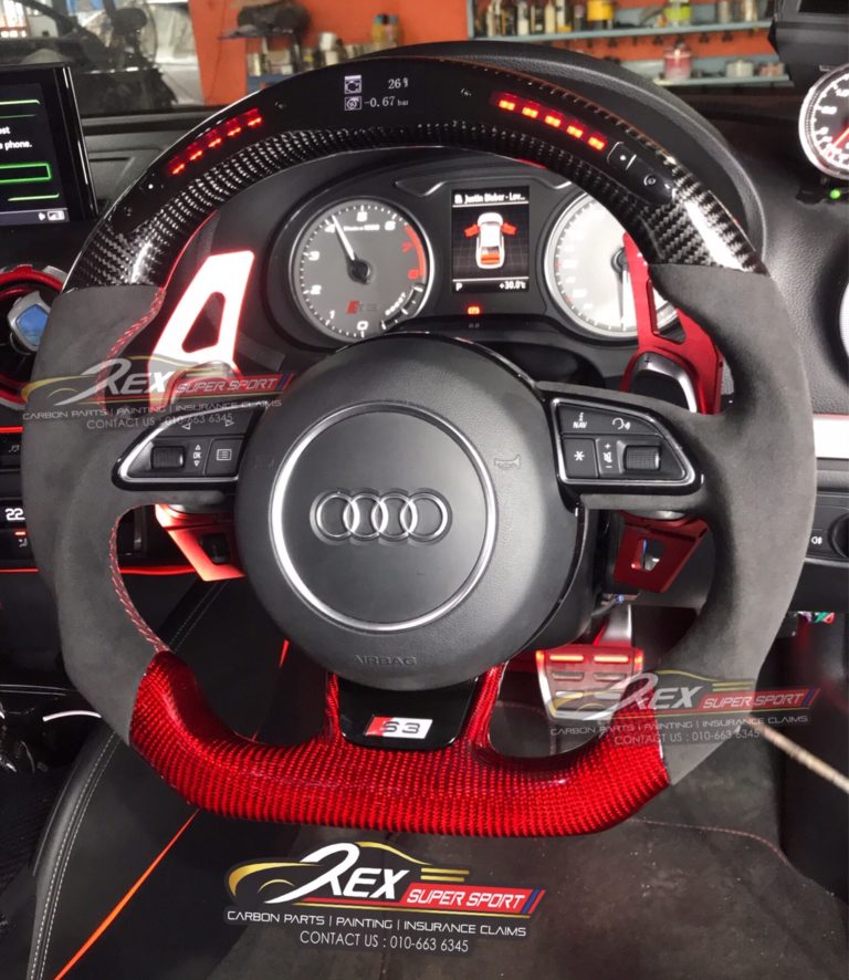 Audi Performance LED Digital Carbon Fiber Steering