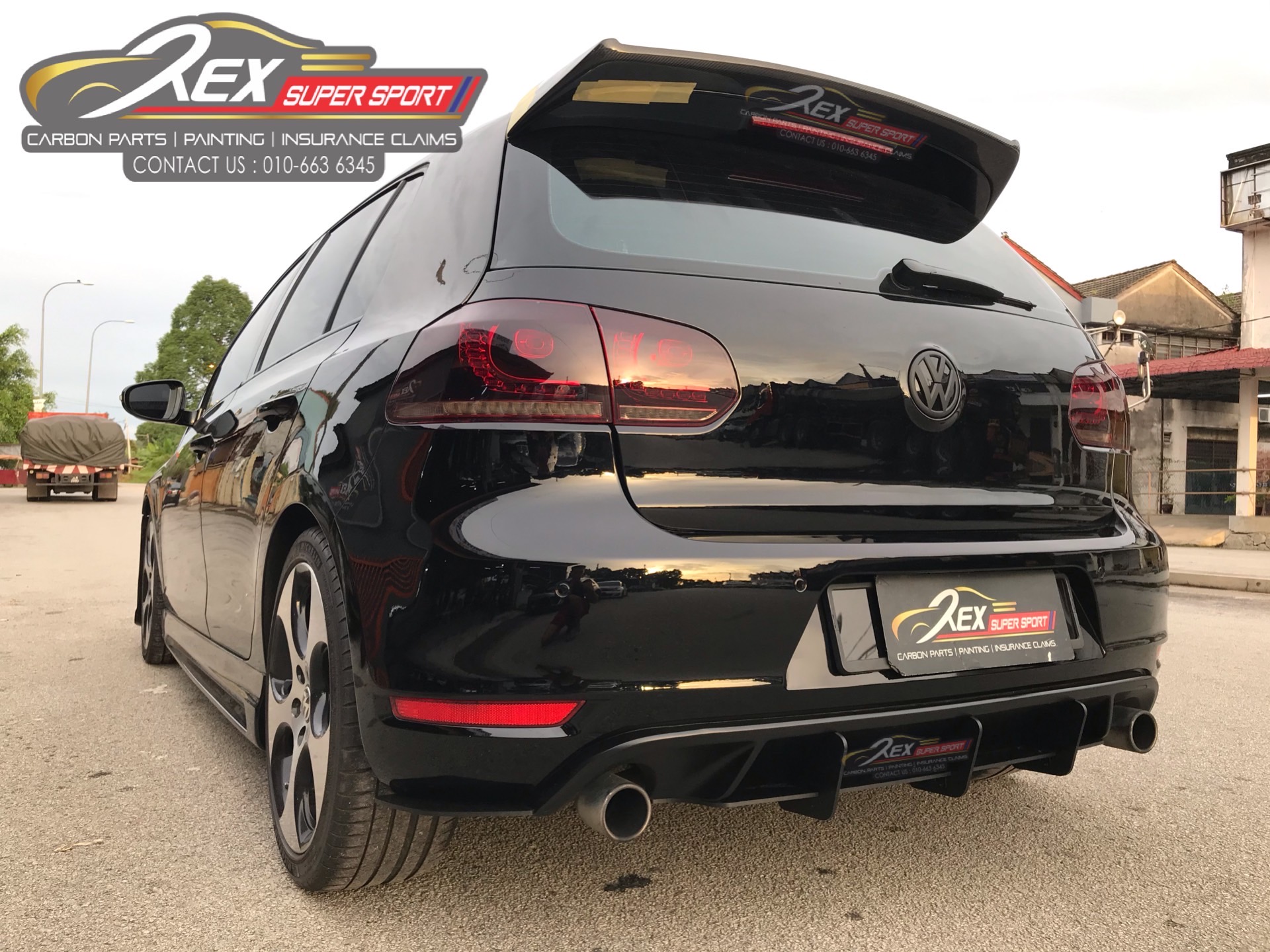 Golf Mk6 GTI Rear Diffuser Maxton (Black) | Rexsupersport - Specializes ...