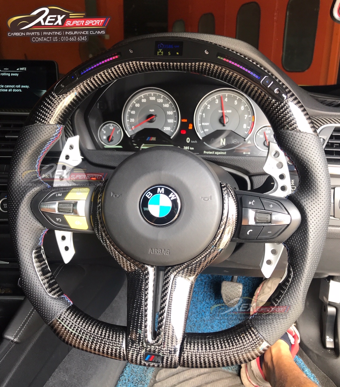LED Performance Carbon M3 F30 M4 F80 Steering Wheel Full Set