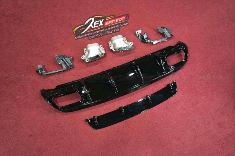 A-CLASS W176 A180 A200 A250 A45 Rear Diffuser Revozport Black