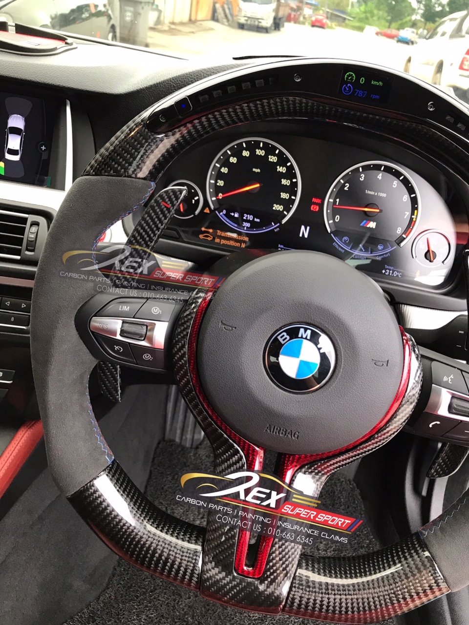 LED Performance Carbon M3 F30 M4 F80 Steering Wheel Full Set