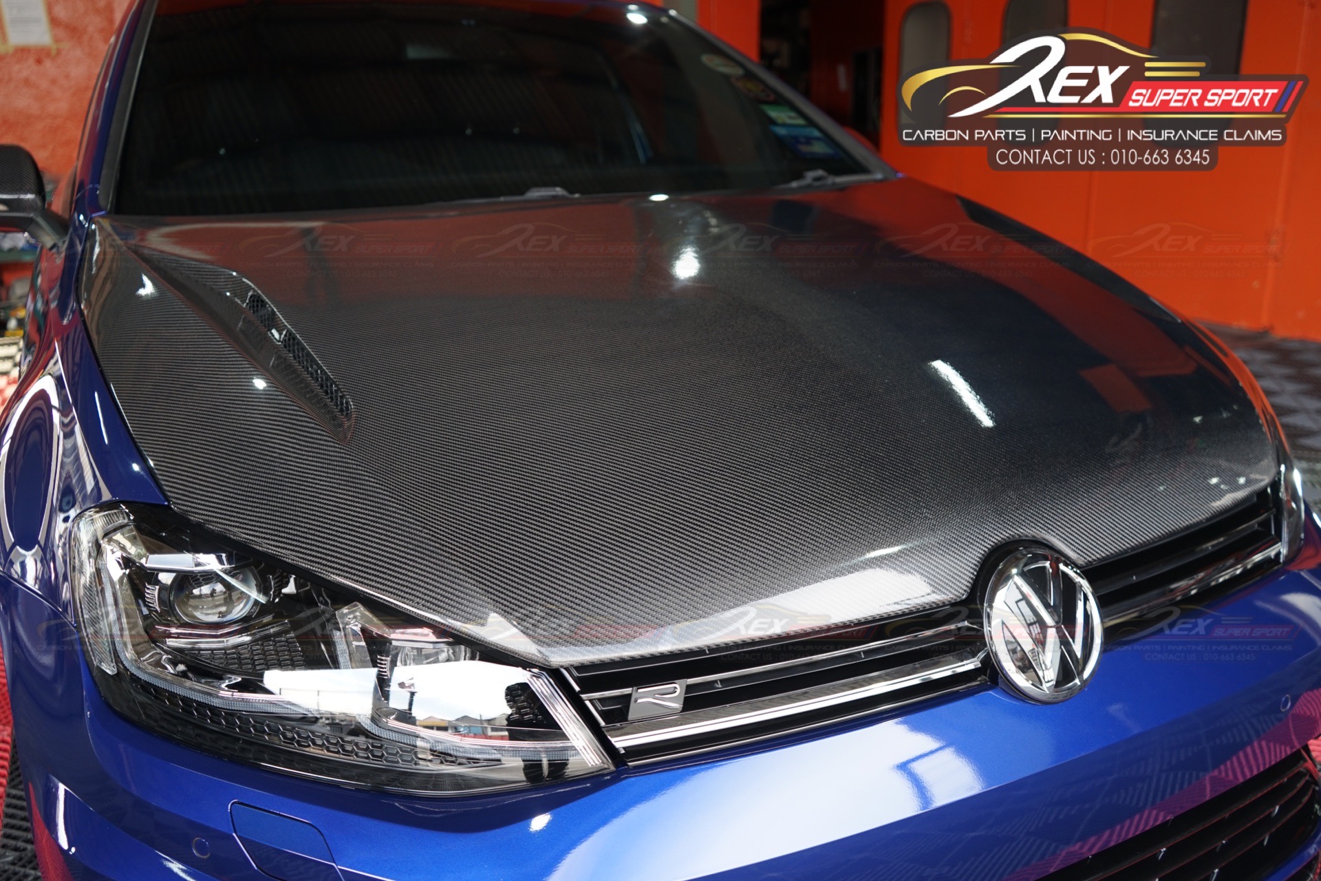 Golf MK7 / MK7.5 Bonnet Osir Hood Carbon | Rexsupersport - Specializes