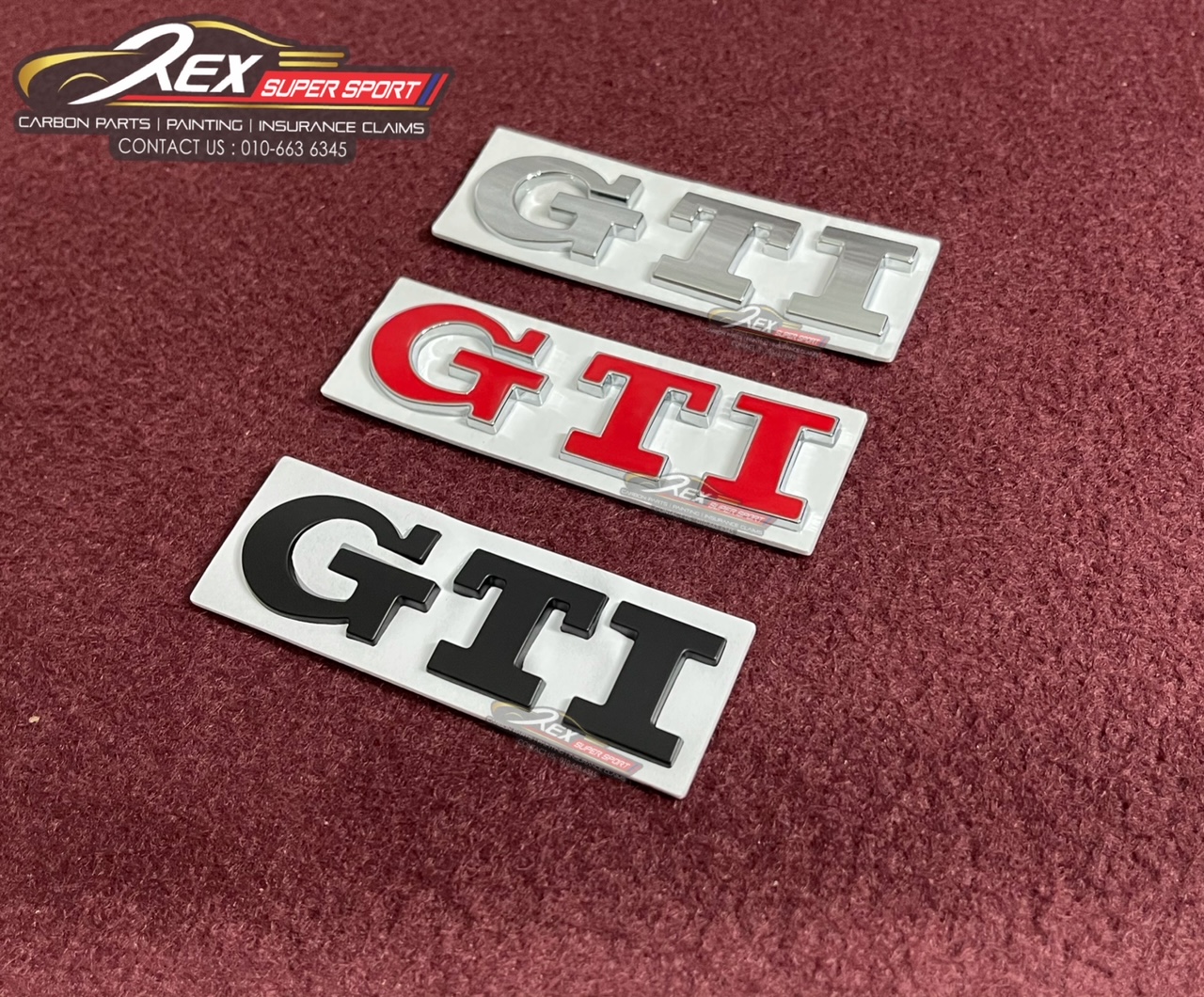 All Volkswagen Rear GTI Emblem Rexsupersport Specializes In