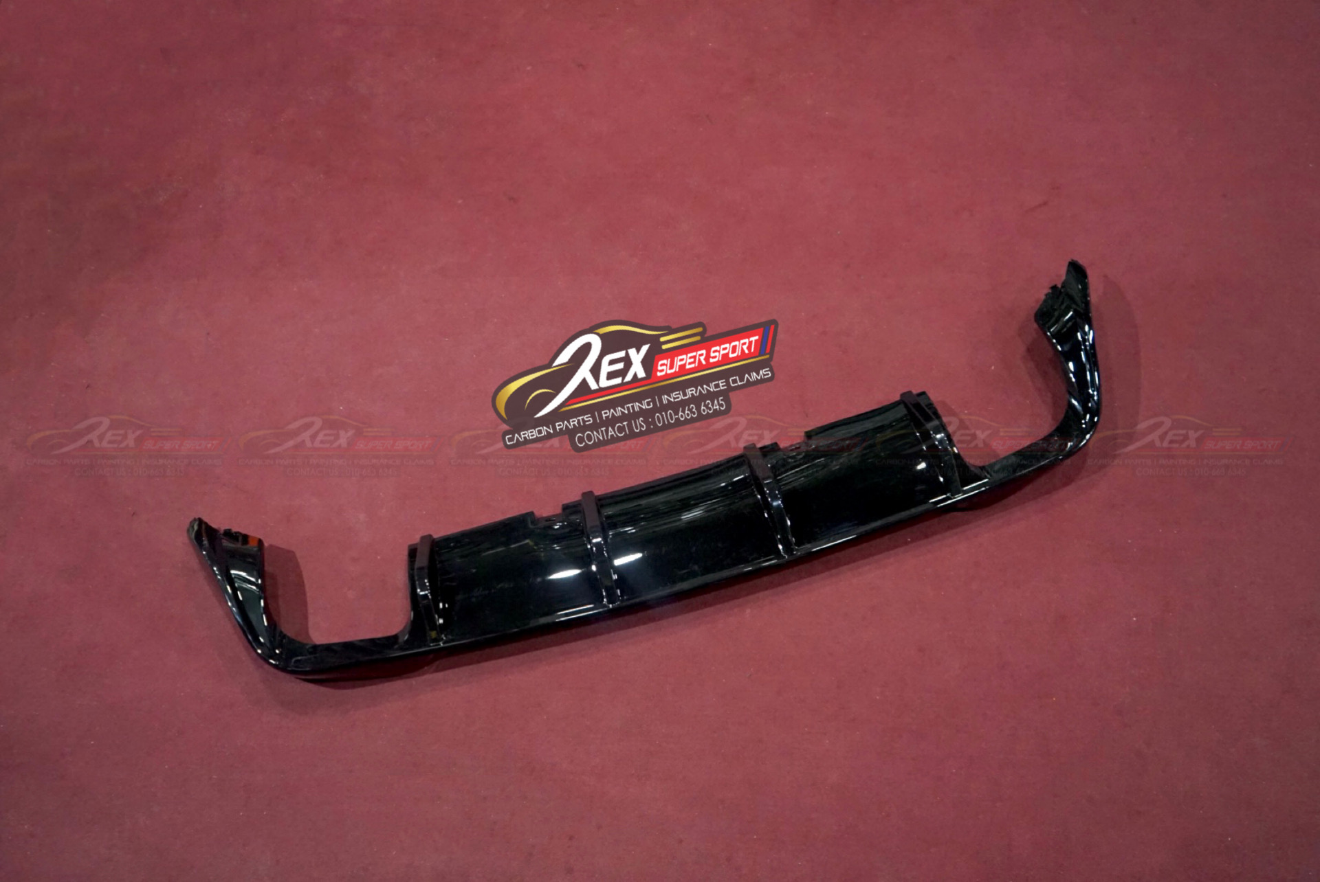 Golf Mk8 GTI RLine Diffuser R Quad Exhaust ABS Gloss Black Rexsupersport Specializes In