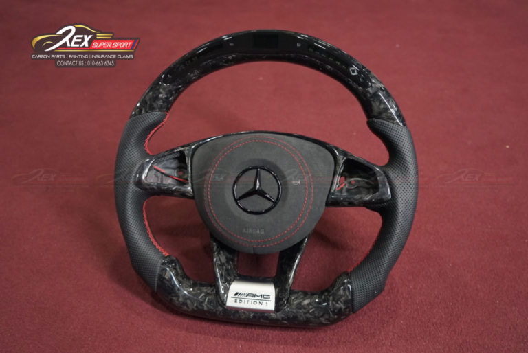 Mercedes LED Performance Forged Carbon Fiber Steering