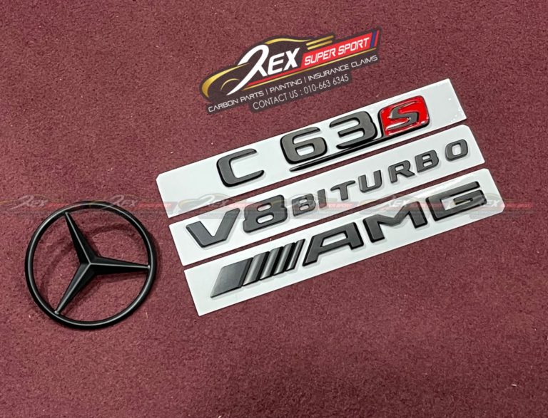 C-CLASS W205 C200 C250 C300 C43 C63S AMG Emblem Logo Badge Set