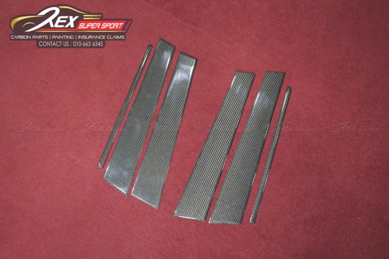 Golf Mk7 / Mk7.5 Door Pillar Trim Window Cover Carbon