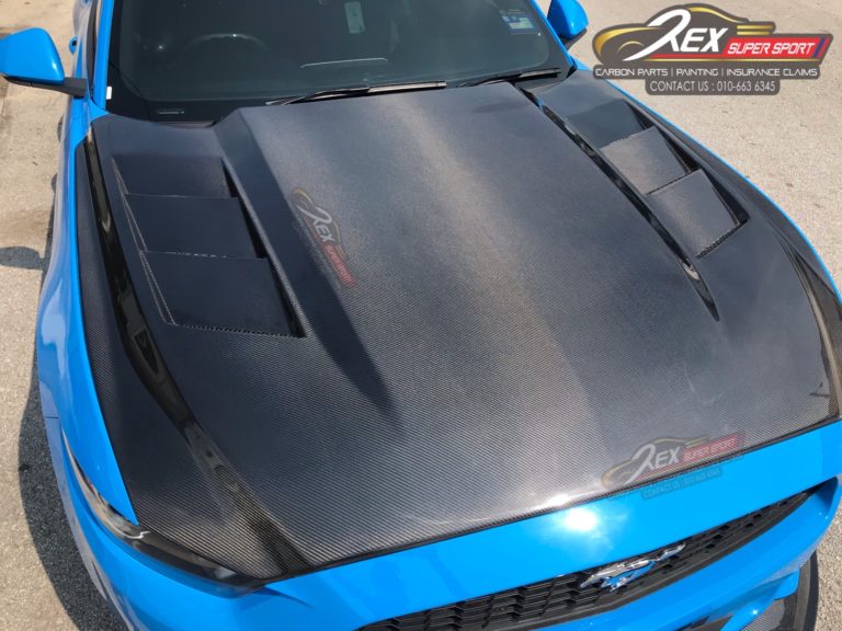 Ford Mustang Front Bonnet Hood Carbon