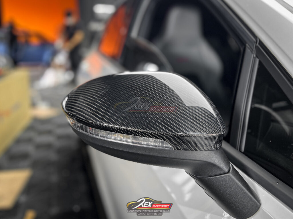 Golf MK8 GTI R R-Line Side Mirror Cover Carbon - Rexsupersport -  Specializes In Providing Carbon Fibre Parts and Accessories