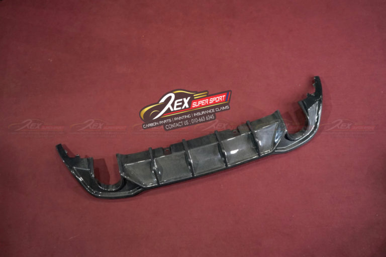 Golf Mk8 GTI R-Line Rear Diffuser Max Carbon