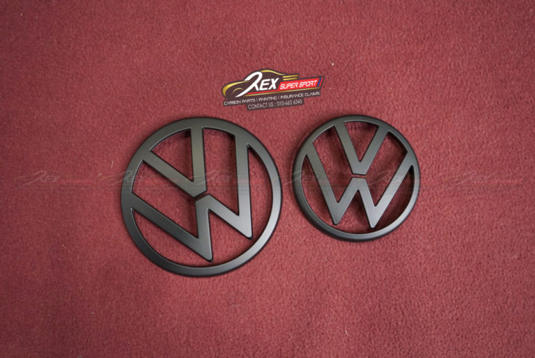 Golf MK8 VW Logo Emblem Matte Black