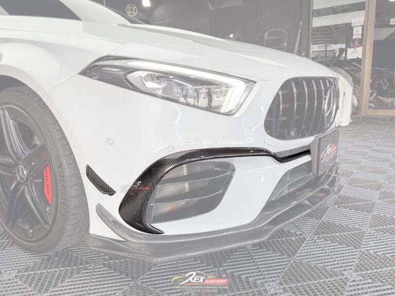 A-CLASS W177 V177 A45s Front Bumper Canard Cover Carbon