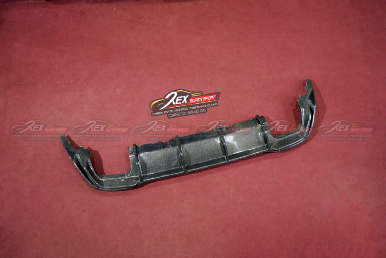 Golf Mk8 GTI R-Line Rear Diffuser Quad Exhaust Carbon