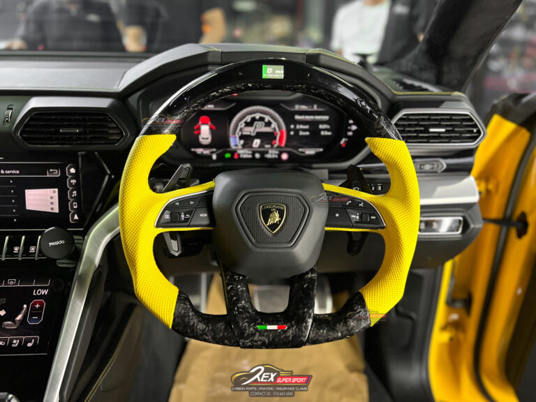 Lamborghini LED Performance Forged Carbon Steering