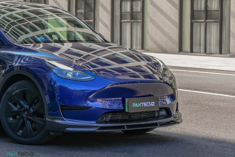 Tesla Model Y Front Lip Paktechz Dry Carbon