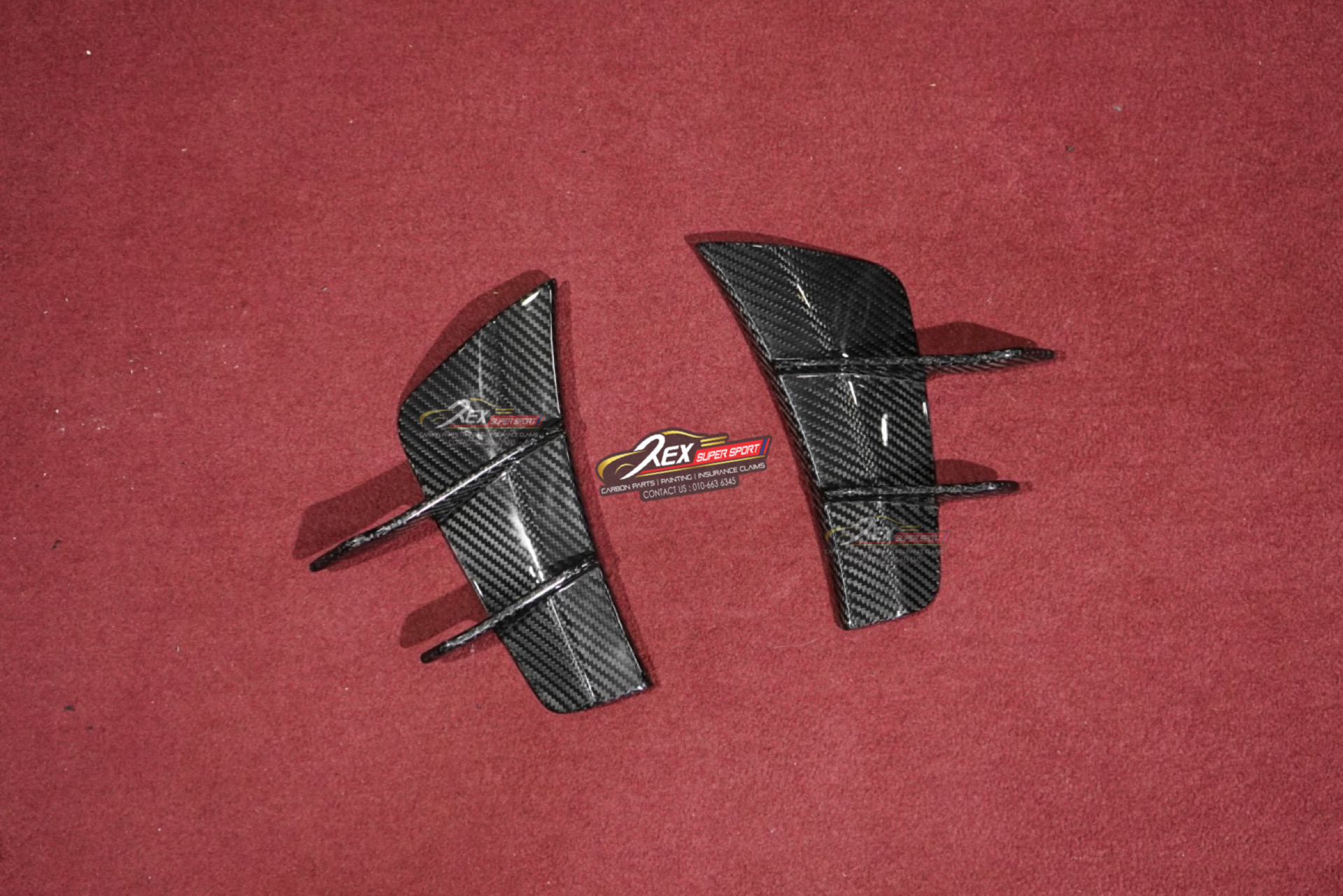 Facelift C-CLASS W205 C300 C43 Front Bumper Side Vent TAKD Dry Carbon