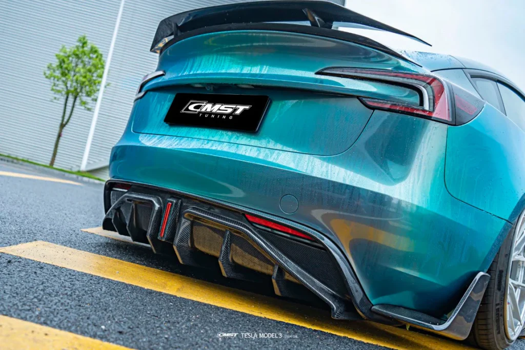CMSTTuningTeslaModel3HighlandCarbonFrontLip_FrontCanards_RearDiffuser_Canards_SideSkirts_RearSpoiler_Hood_MirrorCaps_3_1024x1024@2x