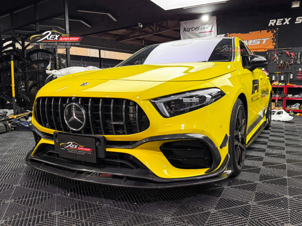 A-CLASS W177 V177 A200 A250 A35 A45s Front Lip PAK Carbon