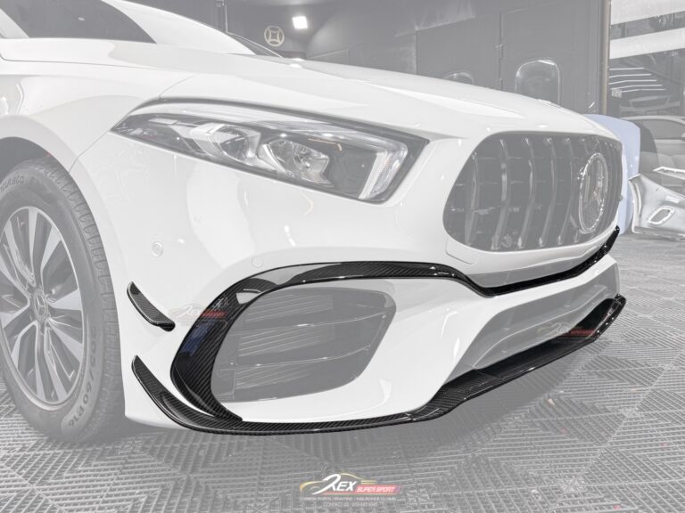 A-Class W177 V177 A45s Front Bumper Canard Set Dry Carbon