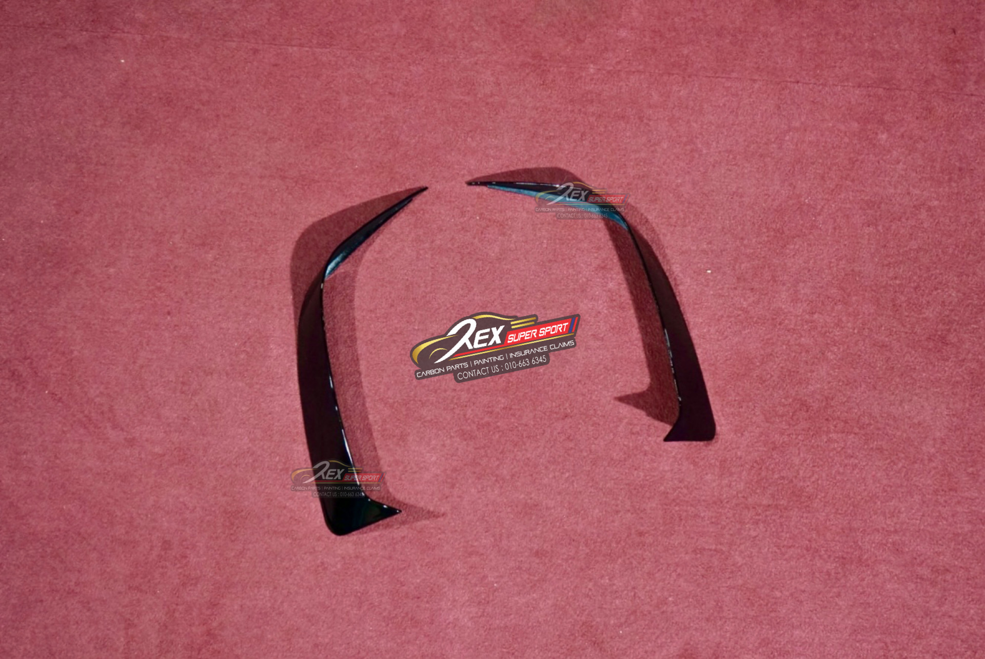 Honda Civic FE Type R Rear Canard Gloss Black