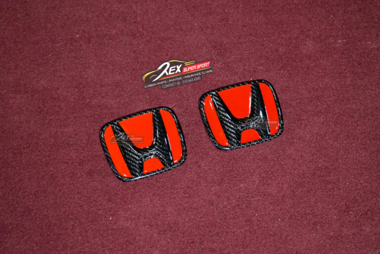 Honda FK8 Type R Front Rear Logo Emblem Red Carbon
